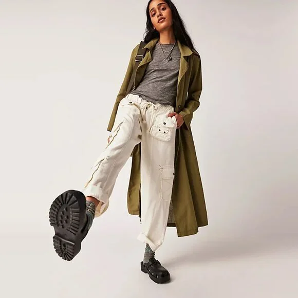 Free People Tahiti Herringbone Cargo Pants NWT - Picture 7 of 14